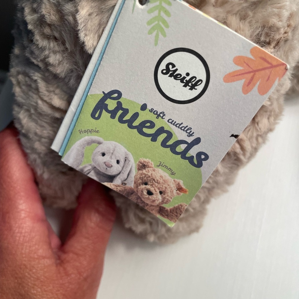Fluffy Beige Steiff Teddy Bear New with Tags - Picture 5 of 5